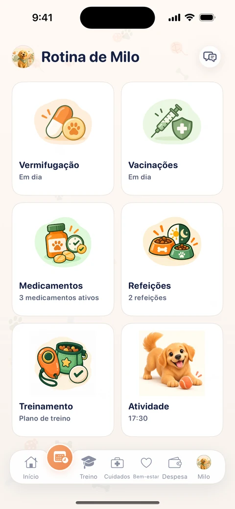 Plano diário de cuidados